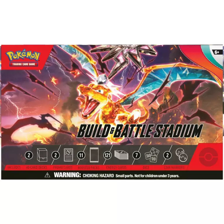 Obisdian Flames Build And Battle Stadium (2 battle box and 3 packs, 11 cards per pack)