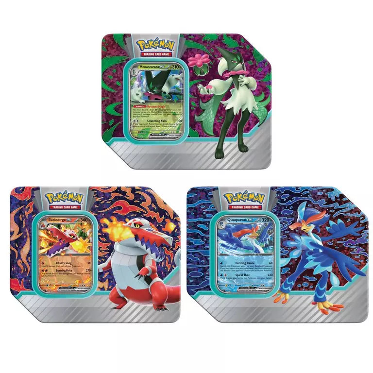 Pokemon Paldea Partners Tin (5 packs per box, 11 cards per pack)