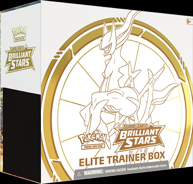 Pokemon Brilliant Stars Elite Trainer Box (8 packs per box, 10 cards per pack)