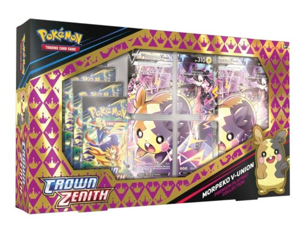 Pokemon Crown Zenith Premium Play mat Collection (Morpeko V-UNION) (5 packs per box, 10 cards per pack)
