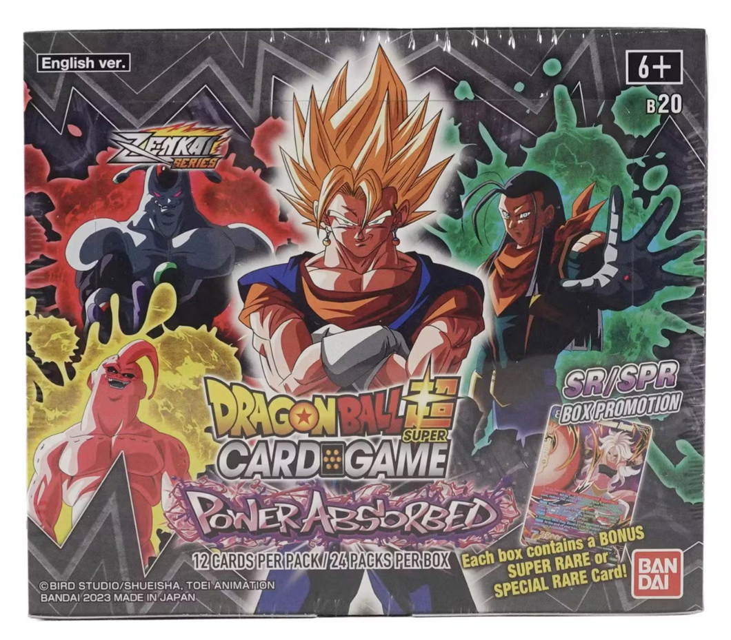 Dragon Ball Super TCG Zenkai Series 3 Power Absorbed Booster Box  (24 cards per box, 12 cards per pack)