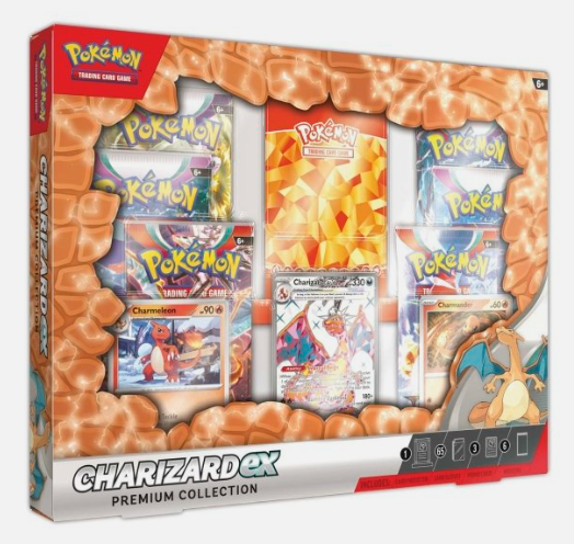 Pokémon Charizard ex Premium Collection (6 packs per box, 10 cards per pack)