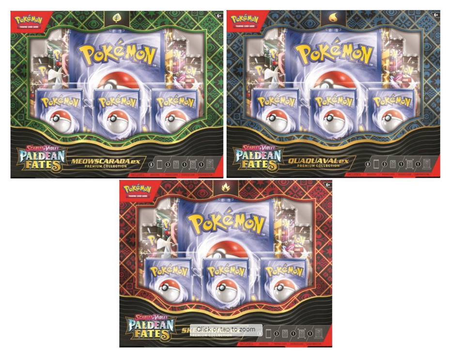 Pokemon Paldean Fates Premium Collection EX Box STYLE MAY VARY (8 Packs Per Box, 10 Cards Per Pack)