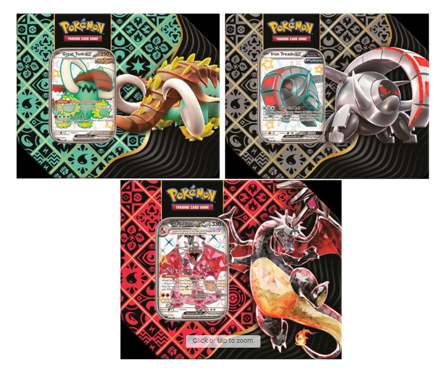 Pokemon Paldean Fates Tins STYLE MAY VARY (5 Packs Per Tin, 10 Cards Per Pack)