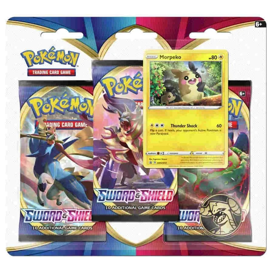 Pokémon Sword & Shield Base 3 Pack Blister (3 packs per box, 10 cards per pack)