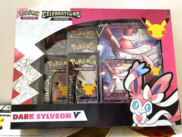 Pokemon Celebrations Dark Sylveon Box (4 Packs with 4 Cards & 2 Packs with 10 Cards)