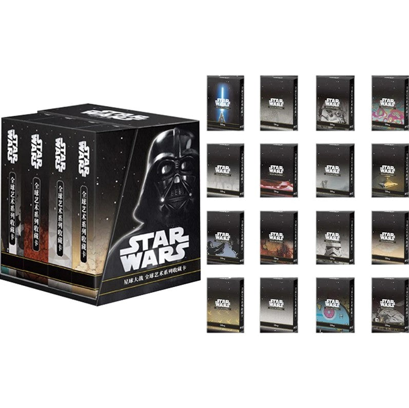 Card. Fun Star Wars Global Art Series Trading Cards Hobby Box (4 Mini Boxes per Box, 13 Cards per Mini Box)