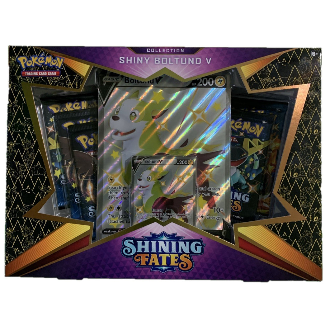 Pokemon: Shining Fates Shiny Boltund V Collection Box (5 packs per box, 10 cards per pack)