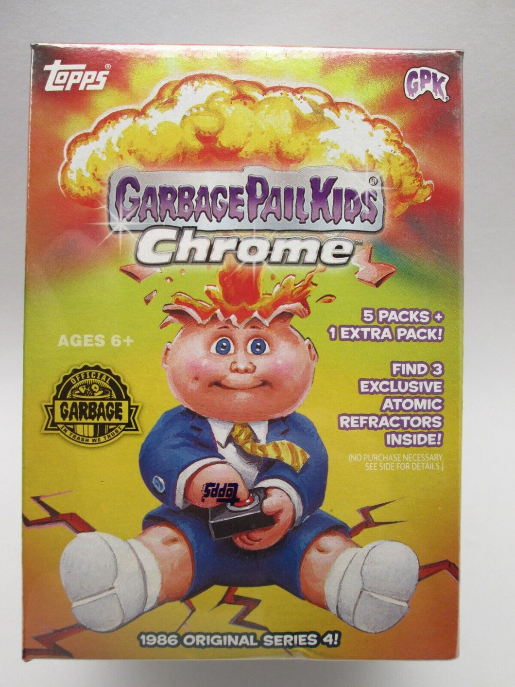 Topps Garbage Pail Kids Chrome Series 4 Blaster (6 packs per box, 4 cards per pack)